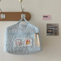 Sanrio Girls Hello Kitty Cinnamoroll Make-Up Bag Economic Simple Large-Capacity Lovely Bag Schoolgirl Portable Travel Toiletries