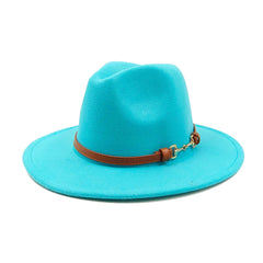 Vegan felt fedora hat wide brim hat