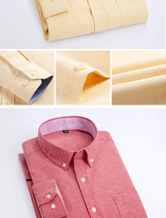 Oxford textile long sleeve slim fit shirt