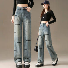 Velvet Slim Fit Straight Leg Denim Jeans