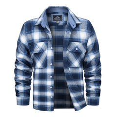 Plaid Flannel Shirts Long Sleeves Casual Cotton Shirt
