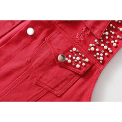 Colorful Denim Vest Women Jeans