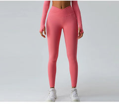 High Waist Cross Yoga Pants for Women
