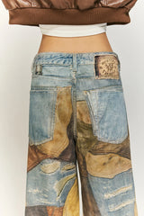 Design High-End Jeans for Men and Women Loose Cool Straight Wide Leg Casual Trousers