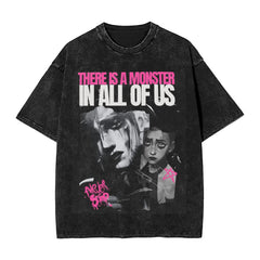 Arcane Jinx  Shirt Printed Washed Vintage  Novelty T-Shirts