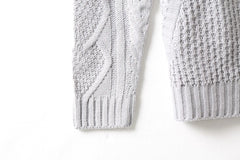 High-neck Sweater Knitted Thick Wool Button Top Retro Slim Fit