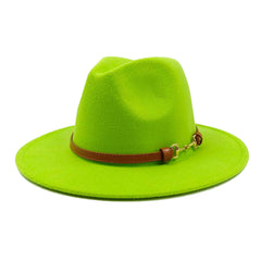 Vegan felt fedora hat wide brim hat