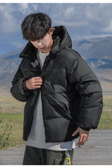 Padded Lightweight Plump Warm Waterproof Hooded down jacket
