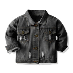 Unisex Denim Jean Coat Cowboy Overcoat Jacket