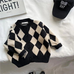 Woolen Sweater Cotton Knitting Cardigan Warm Thicken Velvet