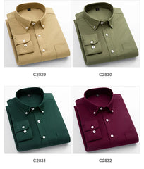 Classic fit fashion 100%Cotton long-sleeve shirt pocket slim fit