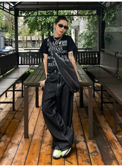 Vintage Embroidery Black Jeans Women
