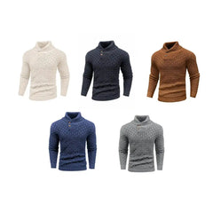 Neck Protection Knitted Thick Elastic Slim Fit Sweater