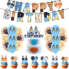 kids Birthday Party Decoration Supplies Tableware Plate Cup Napkin Tablecloth Cake Topper Balloon Banner Birthday Party Favors