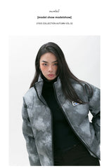 Tie-Dye Leather Cotton Jacket