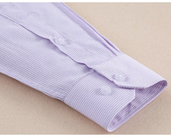 Classic Long Sleeve Solid/striped Shirts Shirt
