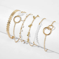 Snake Green Gemstone Metal Bracelet