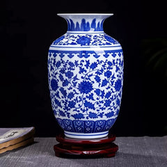 VASE BLEU DECORATIF