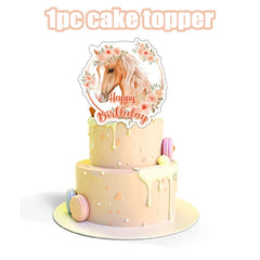 Horse Birthday Party Decoration Supplies Horse Theme Birthday Party Paper Napkins Cups Plates Tablecloth Tableware Child Favours