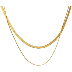 Double Layer Snake Chain Necklaces
