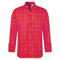 3D Plaid Print Long Sleeve Shirt Shirt