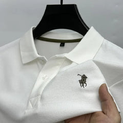 Embroidered Men's Pure Cotton Hot Polo Shirt