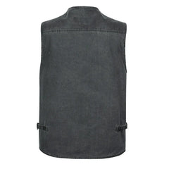Sleeveless Cotton Vest with Many 16 Pockets  Waistcoat