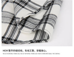Brushed Plaid Cotton Long Sleeve Shirt