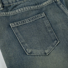 Vintage Washed Loose Fit Jeans Casual Denim Pants
