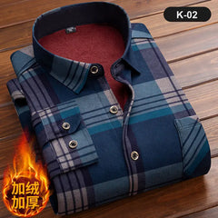 Fleece Shirt Long Sleeve Plaid Shirt