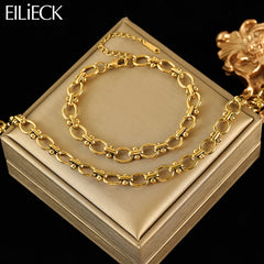Waterproof Stainless Steel Metal Chain Necklace Bracelet