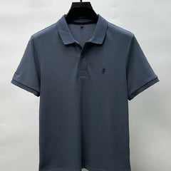 Embroidered Men's Pure Cotton Hot Polo Shirt