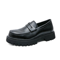 Mocassin Patent Leather with Thick Soles Loafers Slip on Shoe Breathable