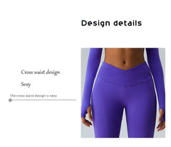 High Waist Cross Yoga Pants for Women