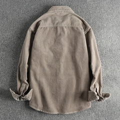 American Khaki Washed Long Sleeve Cotton Shirt