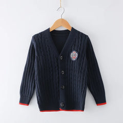 Toddler Boys Knitwear Long-Sleeve Cotton Cardigans