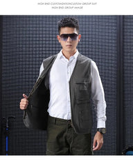 Fishing Cotton Sleeveless Vest With Many 16 Pockets