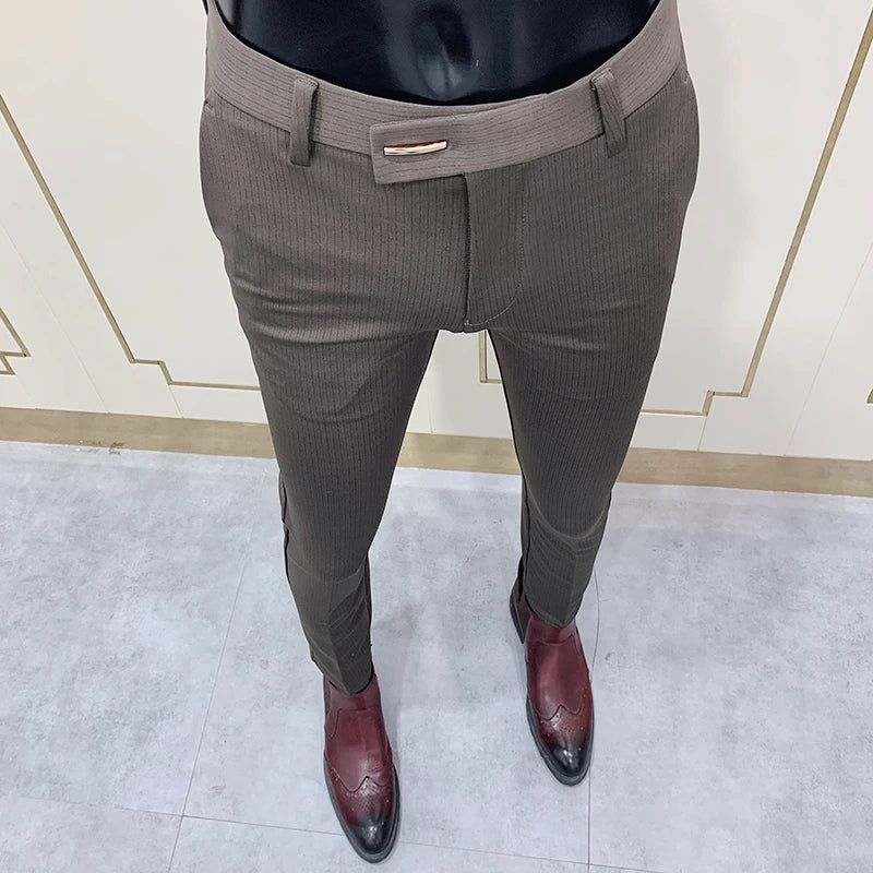 Slim Fit Men Casual Ankle Length Pants S