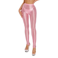 Glossy Tummy Control Sport Jogging Pants