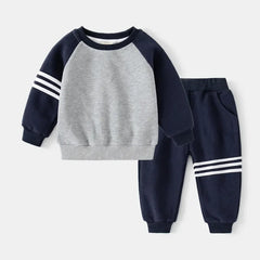 Patchwork Kids Boys Two-Piece Sets Tracksuit Outfits Tops Pants