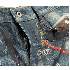 Distressed Vintage Pants Denim Shorts