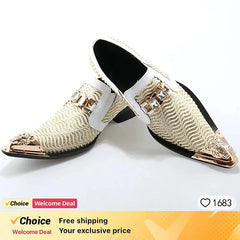Ankle Boot Genuine Leather Mens Chelsea Crocodile Pattern