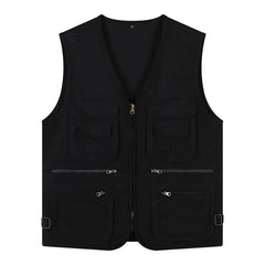 Fishing Cotton Sleeveless Vest With Many 16 Pockets
