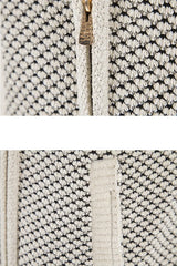 Fleece-lined Knitted Top Cardigan Jacket Hooded Pullovers