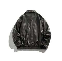 American Retro PU Leather Jacket