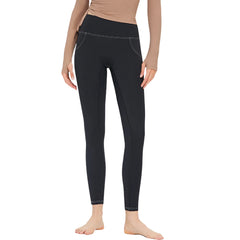 Yoga Leggings Solid Color High Waisted Skinny Joggers Tummy Control Workout
