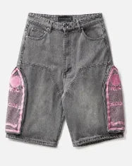 Diamond design loose wide leg niche short