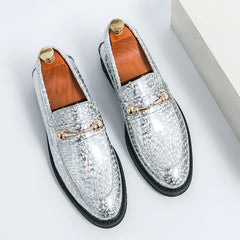 Glossy Leather  High-end Banquet  Loafers Shoes