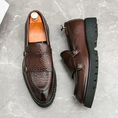 Leather Loafers Low Cut Daily Men's Driving Shoes Non Slip