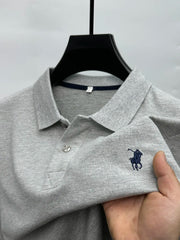 Embroidered Men's Pure Cotton Hot Polo Shirt